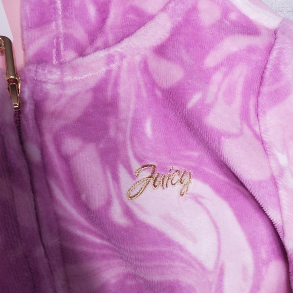 Juicy Couture Girls Velour Track Suit Size 5 - Picture 9 of 13